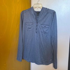 Marmot Grey Hooded Adjustable Sleeve Shirt